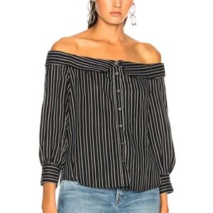 Britta Striped Off-Shoulder Top